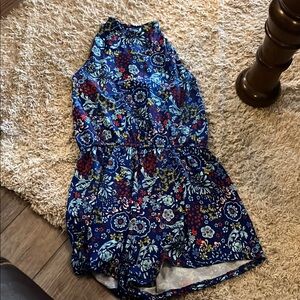 Floral Blue Romper size Large